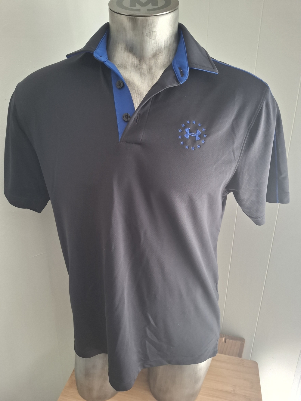 Under Armour Men’s Black & Blue Polo Shirt